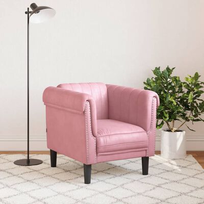 vidaXL rózsaszín bársony kanapéfotel