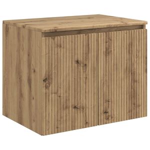 vidaXL Fali F&uuml;rdőszoba Szekr&eacute;ny K&eacute;zműves T&ouml;lgy 62,5 x 44,5 x 50 cm