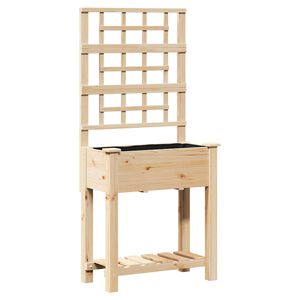 vidaXL Kerti cser&eacute;p polcokkal B&eacute;zs 71 x 38 x 152 cm Szil&aacute;rd fenyőfa