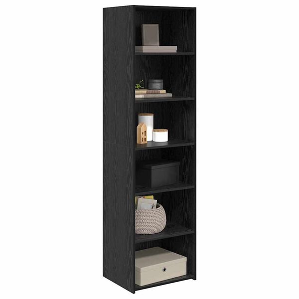 vidaXL Cabinet Fekete t&ouml;lgy 50 x 41 x 185 cm Faanyag