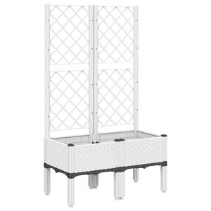 vidaXL feh&eacute;r PP r&aacute;csos kerti &uuml;ltetől&aacute;da 80 x 40 x 142 cm