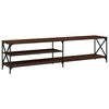 vidaXL barna t&ouml;lgysz&iacute;nű szerelt fa &eacute;s f&eacute;m TV-szekr&eacute;ny 200x40x50 cm