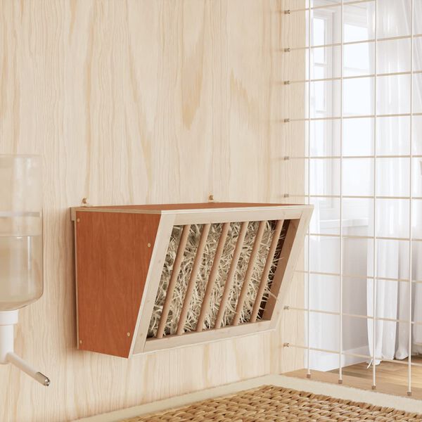 vidaXL t&ouml;m&ouml;r fenyőfa sz&eacute;naetető nyulaknak 37 x 18,5 x 23 cm