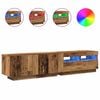 vidaXL antik fa sz&iacute;nű szerelt fa TV-szekr&eacute;ny LED-ekkel 180x35x40 cm