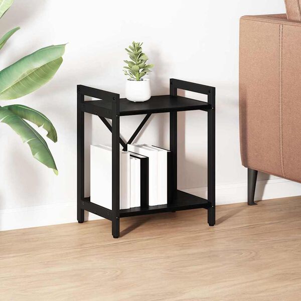 vidaXL K&ouml;nyvespolc Fekete t&ouml;lgy 40 x 30 x 50 cm Faanyag