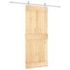 vidaXL Cs&uacute;sz&oacute; ajt&oacute; Term&eacute;szetes &eacute;s Feh&eacute;r 85 x 210 cm Szil&aacute;rd Fenyőfa