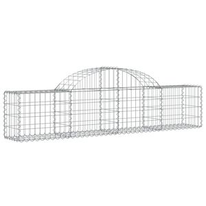 vidaXL &iacute;ves horganyzott vas gabion kos&aacute;r 200x30x40/60 cm