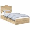 vidaXL T&aacute;rol&oacute;s &Aacute;gy fi&oacute;kkal t&aacute;rol&oacute;val Sonoma t&ouml;lgy 70 x 190 cm Faanyag