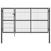 vidaXL antracit sz&iacute;nű ac&eacute;l kerti kapu oszlopokkal 350 x 140 cm