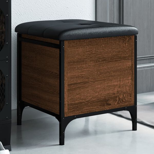 vidaXL barna t&ouml;lgy sz&iacute;nű szerelt fa t&aacute;rol&oacute;pad 42 x 42 x 45 cm