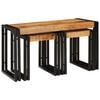 vidaXL F&eacute;szekasztal 3 db Barna &eacute;s fekete 82 x 40 x 45 cm