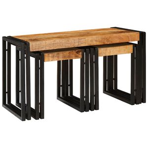 vidaXL F&eacute;szekasztal 3 db Barna &eacute;s fekete 82 x 40 x 45 cm
