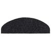 vidaXL 20 db &ouml;ntapad&oacute;s l&eacute;pcsőszőnyeg, 65 x 21 x 4 cm, fekete, nagy f&eacute;lk&ouml;r alak&uacute;