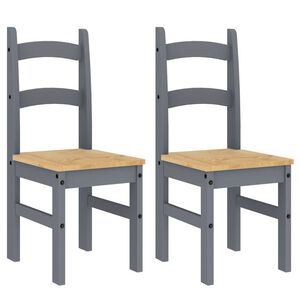 vidaXL 2 db sz&uuml;rke t&ouml;m&ouml;r fenyőfa &eacute;tkezősz&eacute;k 40x46x99 cm