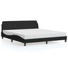 vidaXL fekete műbőr &aacute;gykeret Dover 183 x 213 cm