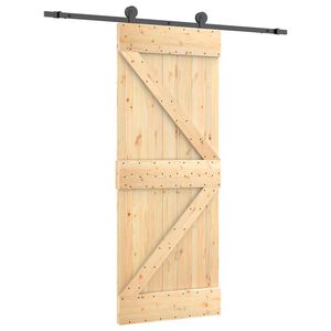 vidaXL Cs&uacute;sz&oacute; ajt&oacute; 85 x 210 cm Szil&aacute;rd Fenyőfa (Nem Kezelt)