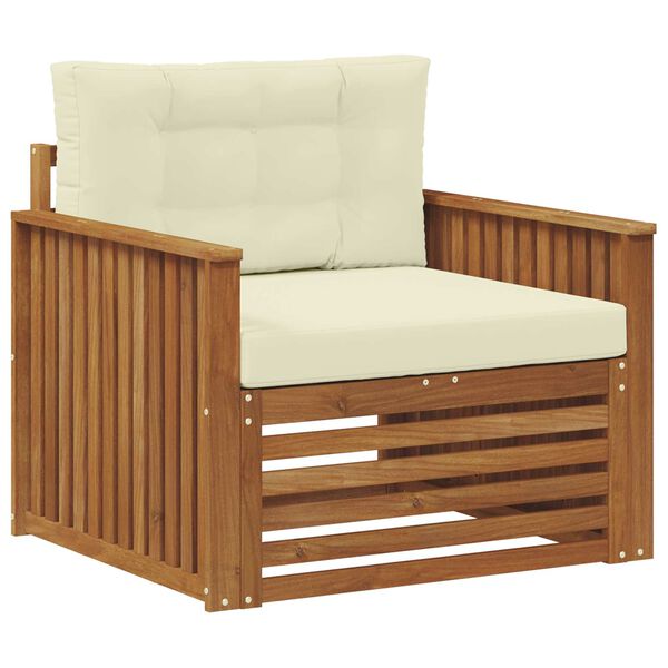 vidaXL K&uuml;lt&eacute;ri kanap&eacute; szett T&ouml;m&ouml;r ak&aacute;cfa &eacute;s poli&eacute;szter Term&eacute;szetes