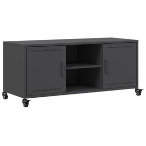 vidaXL fekete ac&eacute;l TV-szekr&eacute;ny 100,5 x 39 x 43,5 cm