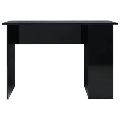 vidaXL magasfényű fekete forgácslap íróasztal 110 x 60 x 73 cm