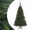 vidaXL Műfenyő g&ouml;mb&ouml;kkel 120 cm 150 LED Meleg feh&eacute;r PVC &eacute;s f&eacute;m Z&ouml;ld