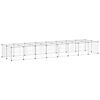 vidaXL 36 paneles fekete ac&eacute;l kis&aacute;llatketrec ajt&oacute;val 280 x 70 x 35 cm
