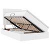vidaXL T&aacute;rol&oacute;s &Aacute;gy matracmal fejt&aacute;ml&aacute;val Feh&eacute;r 120 x 190 cm Műbőr