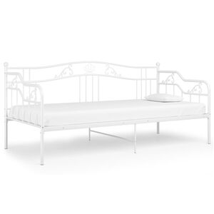 vidaXL feh&eacute;r f&eacute;m kanap&eacute;&aacute;gykeret 90 x 200 cm