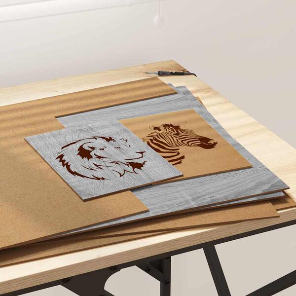 vidaXL Dekor Panelek 50 pcs Sz&uuml;rke Sonoma 40 x 60 x 0.27 cm Faanyag