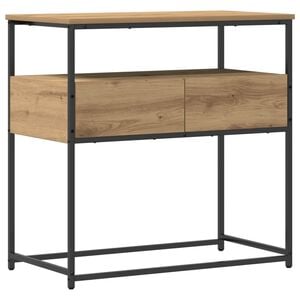 vidaXL Konzolasztal fi&oacute;kkal Artisan t&ouml;lgy 75 x 40 x 75 cm Faanyag