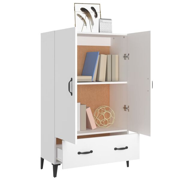 vidaXL feh&eacute;r szerelt fa magasszekr&eacute;ny 70 x 31 x 115 cm