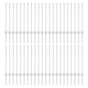 vidaXL Be&aacute;gyazott ker&iacute;t&eacute;soszlop 44 db Ez&uuml;st 120 cm Porsz&oacute;rt ac&eacute;l