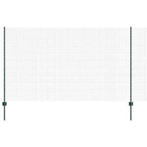 vidaXL Hegesztett dr&oacute;tker&iacute;t&eacute;s oszlopokkal 50 x 1,4 m Z&ouml;ld H&aacute;l&oacute;