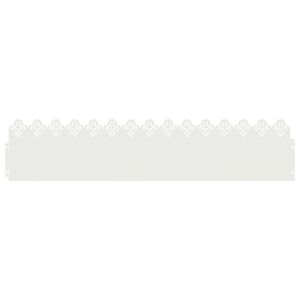 vidaXL Gyepszeg&eacute;lyek 10 db 103 x 0,05 x 22 cm Ac&eacute;l Feh&eacute;r