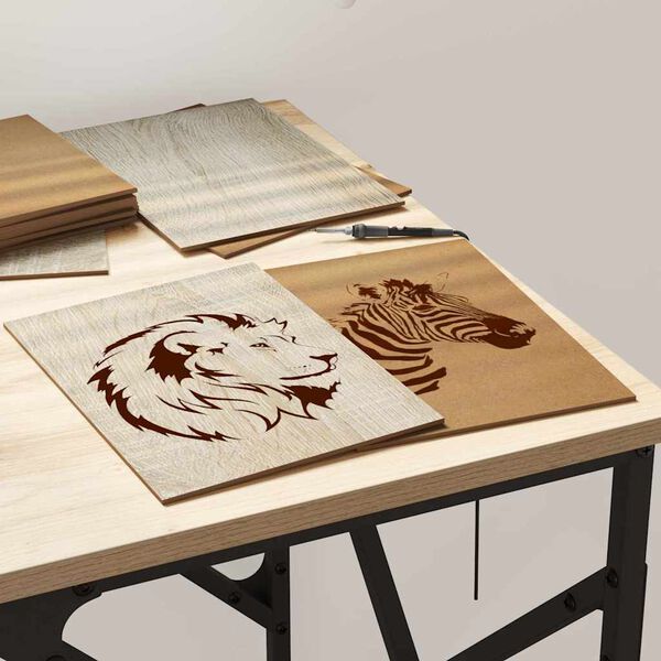 vidaXL Dekor Panelek 50 pcs sonoma tölgy 15 x 21 x 0.3 cm Faanyag