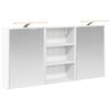 vidaXL F&uuml;rdőszobai Szekr&eacute;ny Szett 3 db Feh&eacute;r 126 x 16 x 62.5 cm