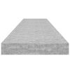 vidaXL betonsz&uuml;rke MDF lebegő fali polc 120 x 23,5 x 3,8 cm