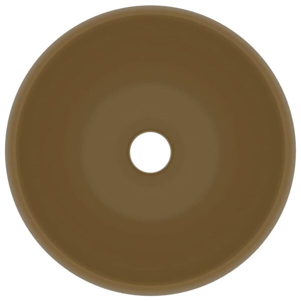 vidaXL kerek matt kr&eacute;msz&iacute;nű ker&aacute;mia luxus mosd&oacute;kagyl&oacute; 40 x 15 cm