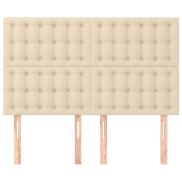 vidaXL kr&eacute;msz&iacute;nű sz&ouml;vet fejt&aacute;mla 144x5x118/128 cm