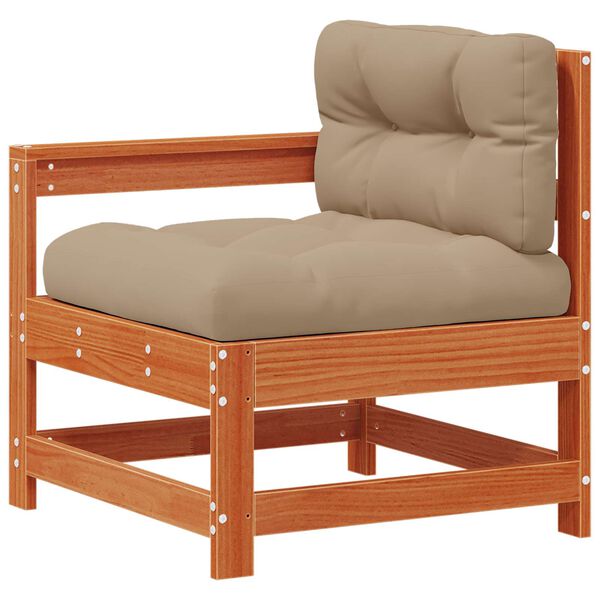 vidaXL Kerti lounge szett 7 pcs Viaszbarna T&ouml;m&ouml;r fenyő