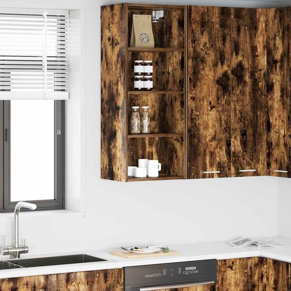 vidaXL F&uuml;ggő szekr&eacute;ny F&uuml;st&ouml;lt t&ouml;lgy 40 x 29,5 x 100 cm Faanyag