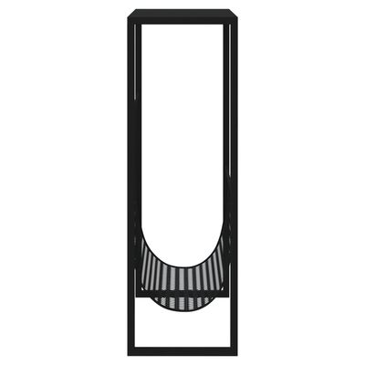 vidaXL fekete acél újságtartó állvány 35 x 15 x 45 cm