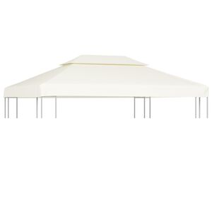 vidaXL kr&eacute;mfeh&eacute;r csere pavilon ponyvatető 310 g / m&sup2; 3 x 4 m