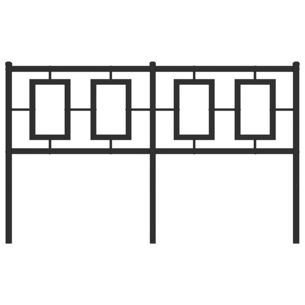 vidaXL fekete f&eacute;m csere fejt&aacute;mla 140 cm