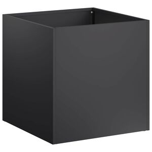 vidaXL Kerti cser&eacute;p Fekete 35 x 35 x 35 cm Hidegen hengerelt ac&eacute;l
