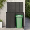 vidaXL Kuka Doboz 2 pcs Fekete 65 x 80 x 115 cm Polietilén
