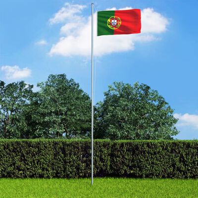 vidaXL portugál zászló alumíniumrúddal 4 m