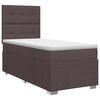 vidaXL Boxspring &aacute;gy matraccal S&ouml;t&eacute;t Barna 100 x 200 cm Sz&ouml;vet
