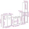 vidaXL Fürdőszoba bútor szett fiókkal 4 pcs Fekete tölgy Faanyag
