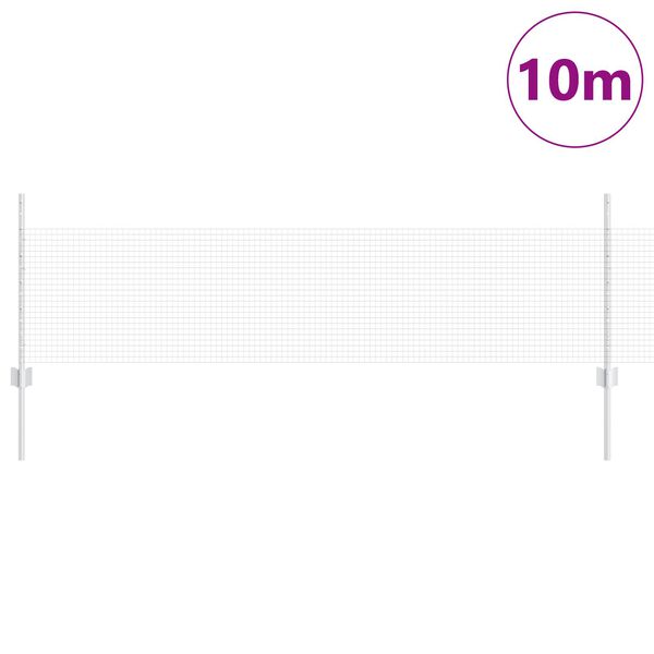 vidaXL Ker&iacute;t&eacute;s oszlopokkal Ez&uuml;st 0,5 x 10 m Ac&eacute;l