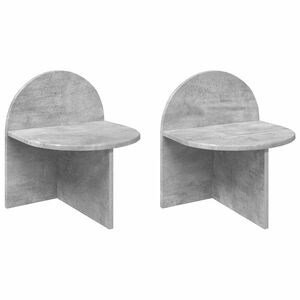vidaXL &Eacute;jjeli asztal 2 db Betonsz&uuml;rke 40 x 35,5 x 45,5 cm M&eacute;rn&ouml;ki fa